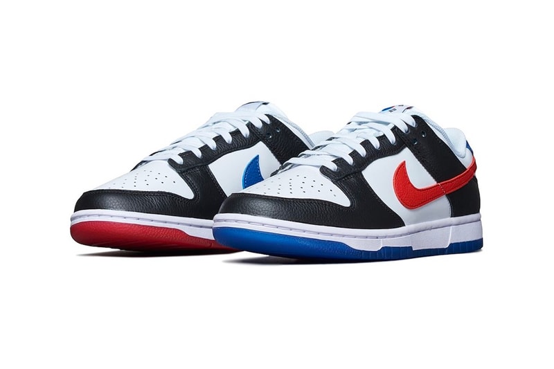 nike dunk low seoul south korea sneakers white red blue black footwear kicks shoes lateral