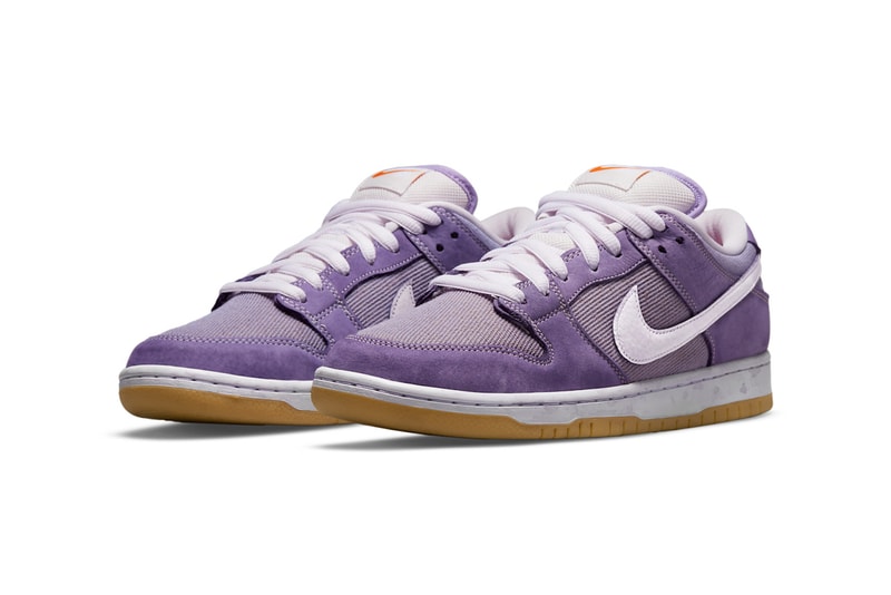 Nike SB Unbleached Pack Dunk Low Lilac Purple Sneakers Sneakerhead Footwear Shoes Kicks Lateral