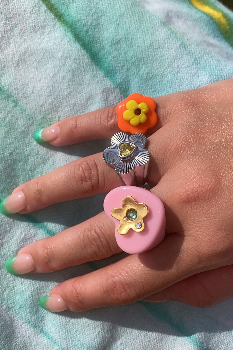 NOTTE Jewelry Brand Rings Heart Flower Shape Nails