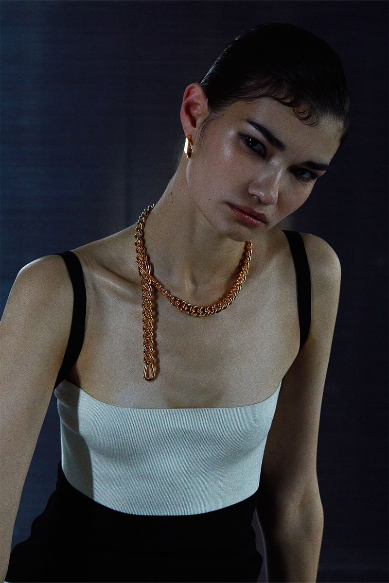 Numbering jewelry chunky necklace chain earrings hoops silver gold