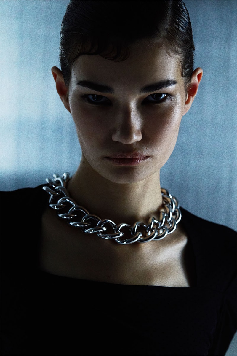 Numbering jewelry chunky necklace chain silver