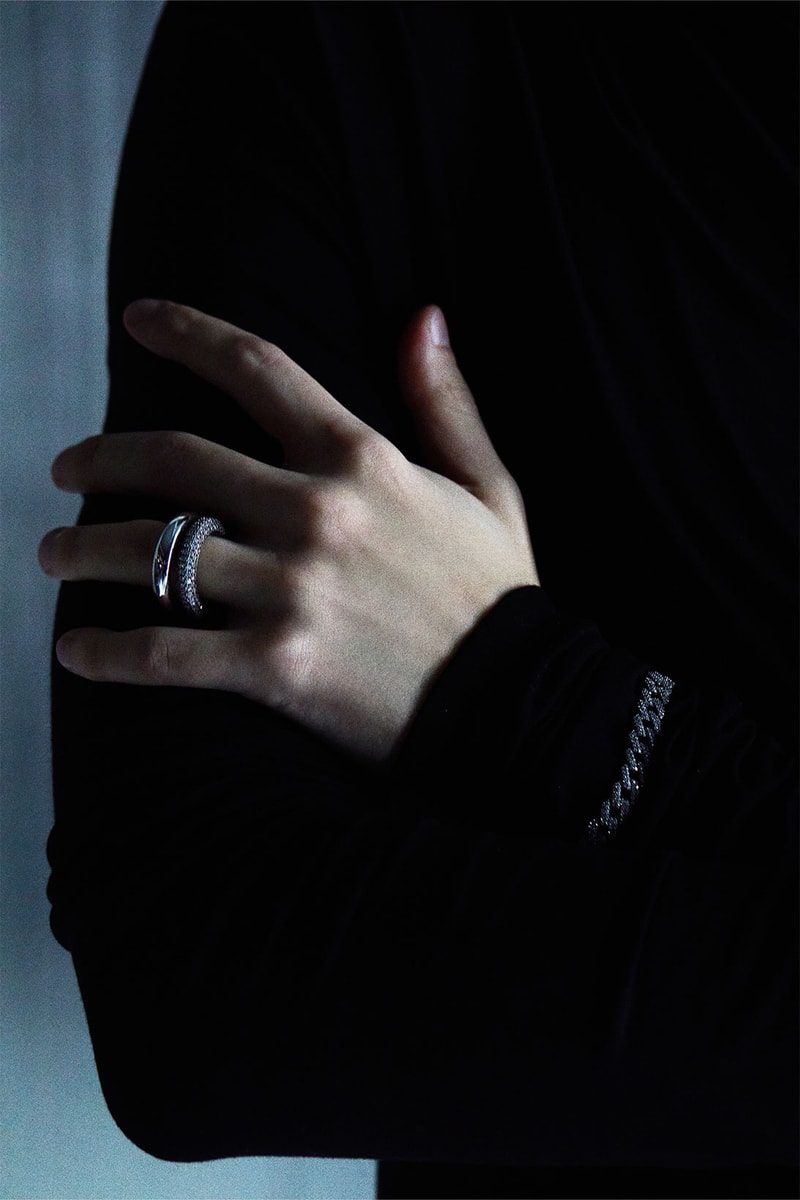 Numbering jewelry encrusted rings silver