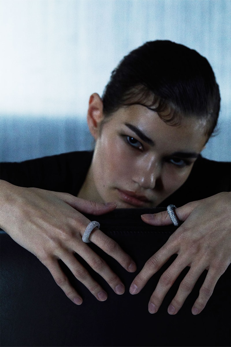 Numbering jewelry encrusted rings silver
