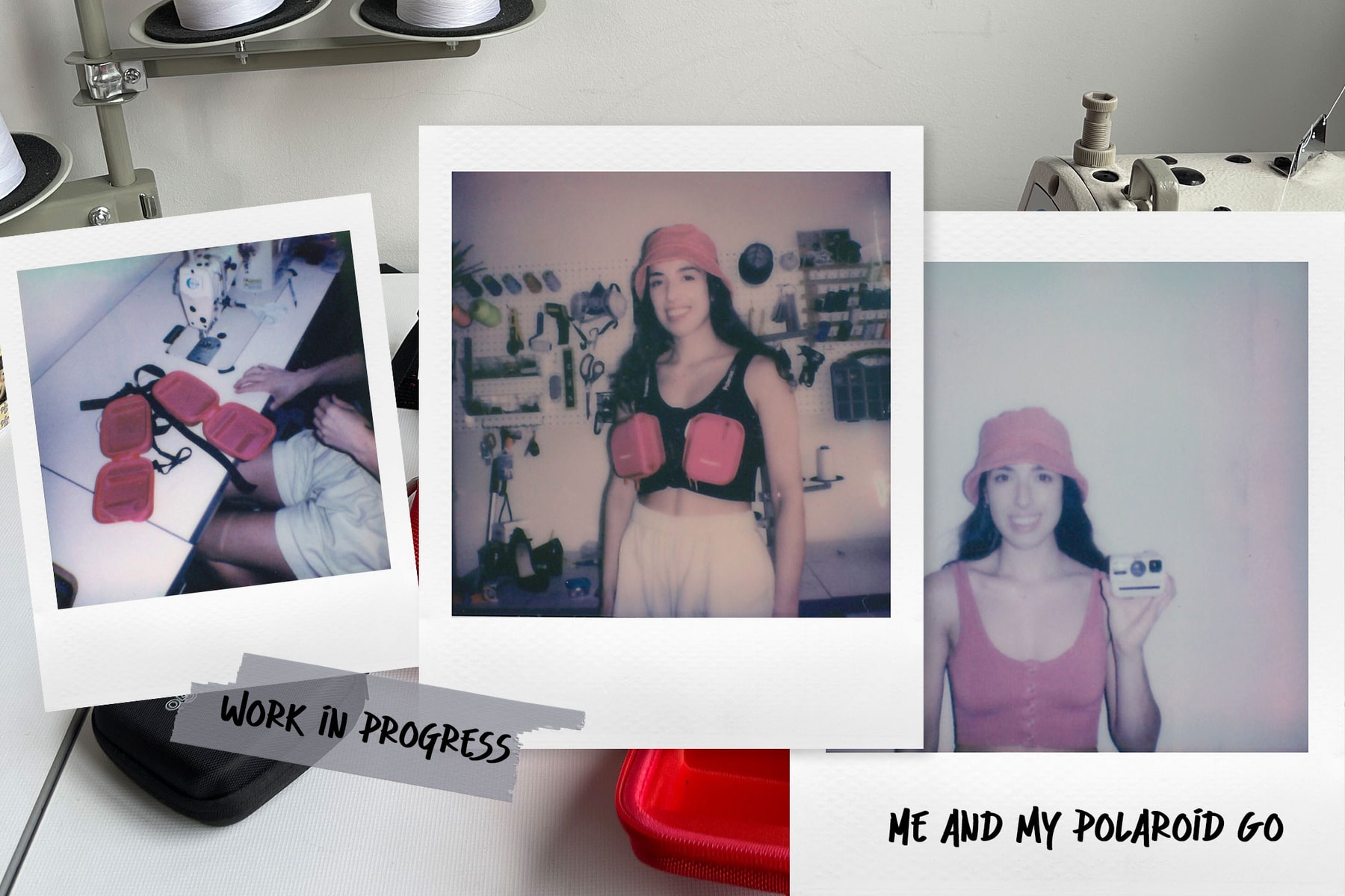 Nicole McLaughlin Polaroid Collaboration Upcycled Camera Case Harness Top Photo Diary