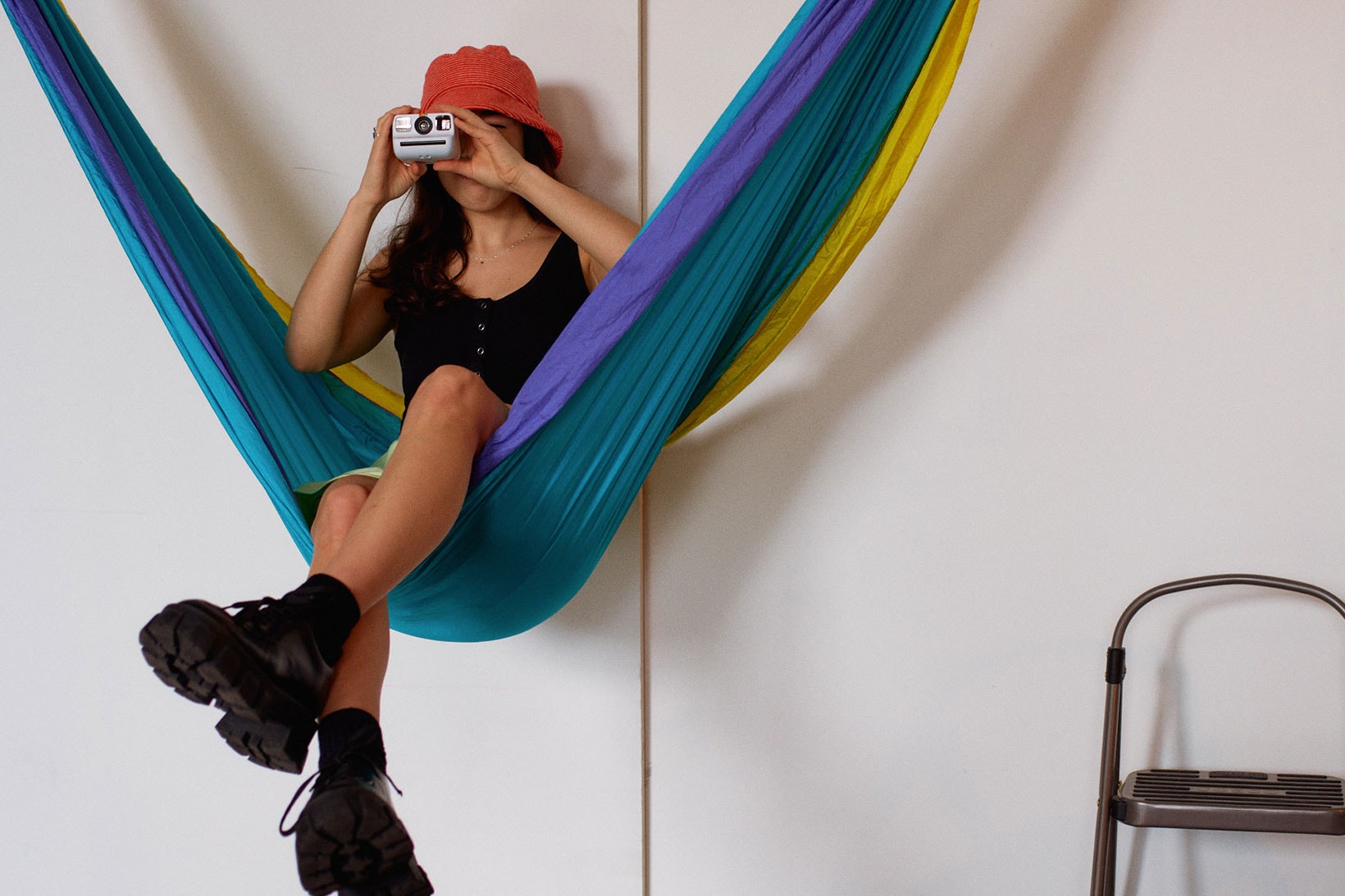 Nicole McLaughlin Polaroid Collaboration Upcycled Camera Case Harness Top Photo Diary