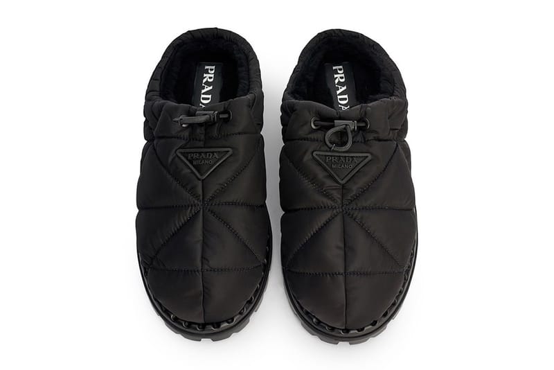 Prada's Padded Nylon Slippers Are All We're Wearing This Fall