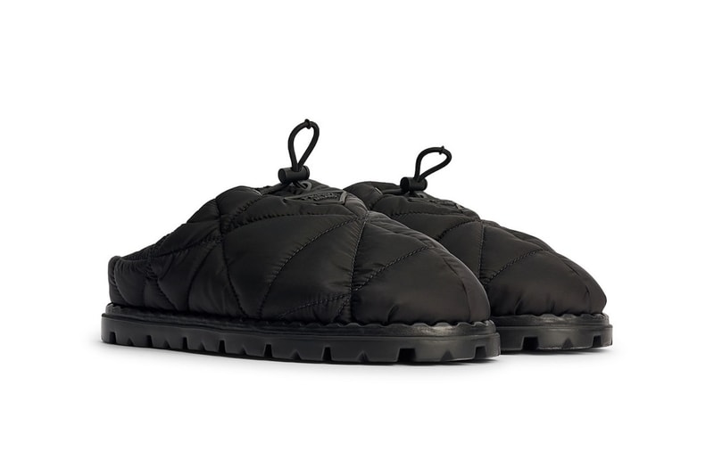 Prada Black Padded Nylon Slippers Footwear Raf Simons