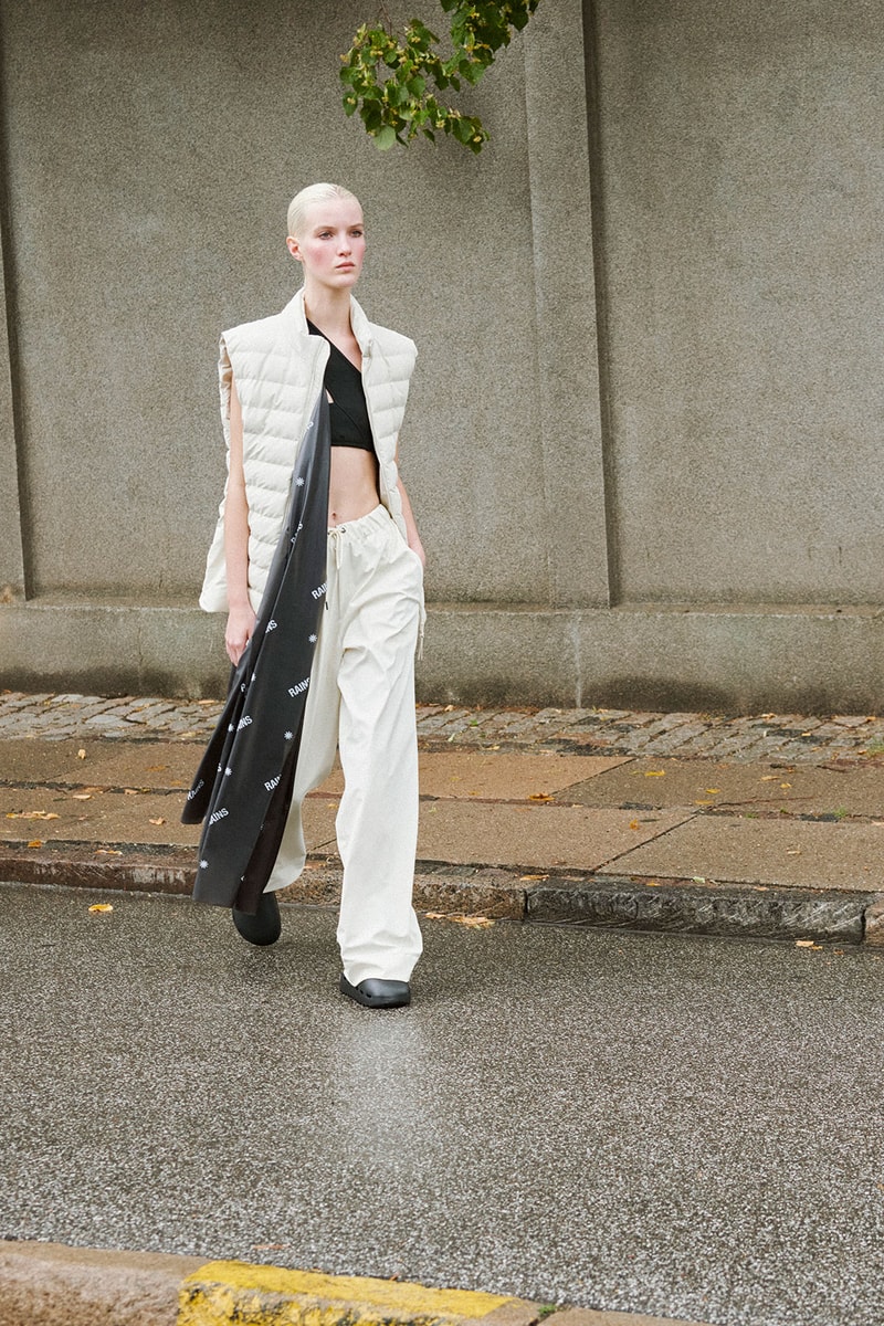 RAINS Spring Summer 2022 SS22 Collection Runway Padded Vest Trousers