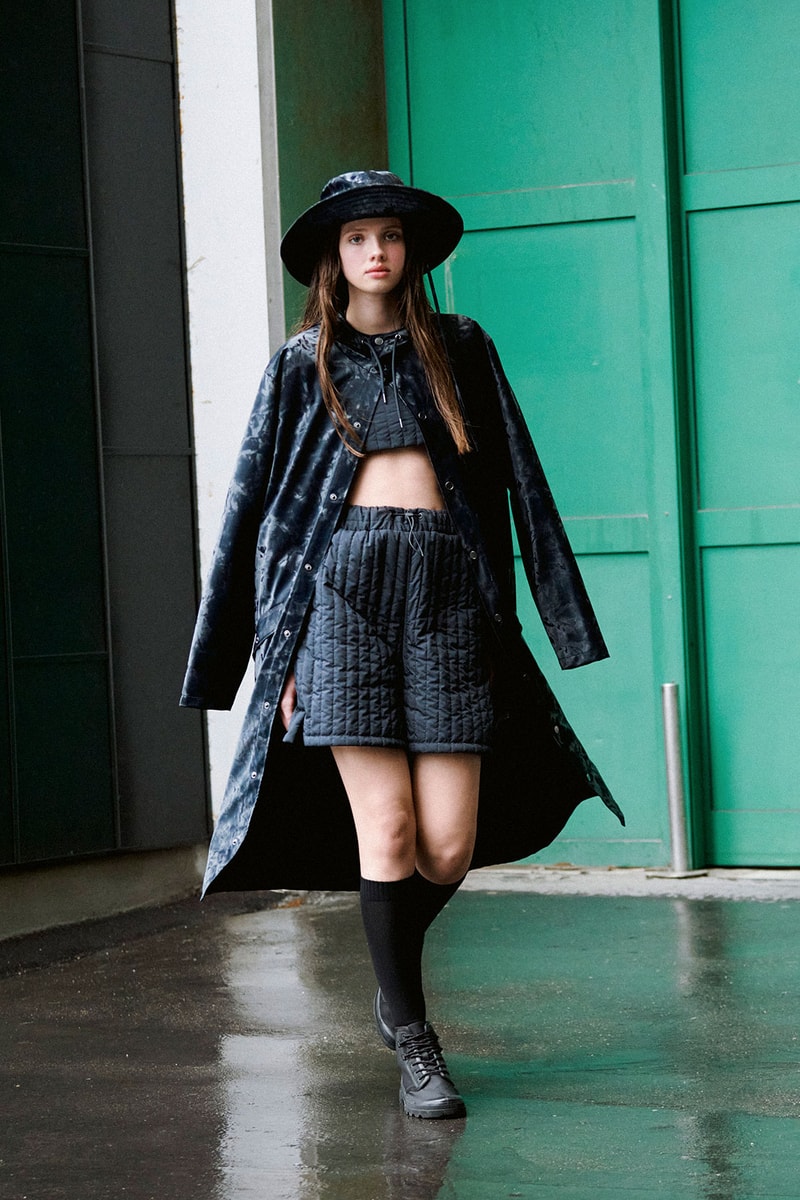 RAINS Spring Summer 2022 SS22 Collection Runway Quilted Padded Shorts