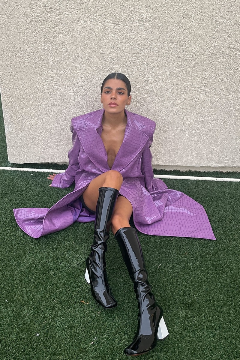 ROTATE MANU Atelier Footwear Collaboration Boots Coat Outfit