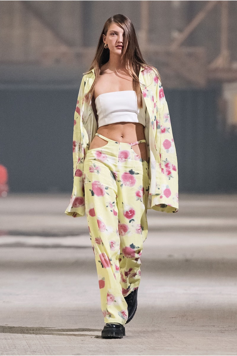 ROTATE Birger Christensen Spring/Summer 2022 SS22 Copenhagen Runway Floral Print Pants