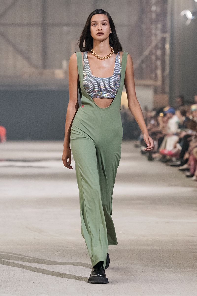 ROTATE Birger Christensen Spring/Summer 2022 SS22 Copenhagen Runway Cropped Top Trousers