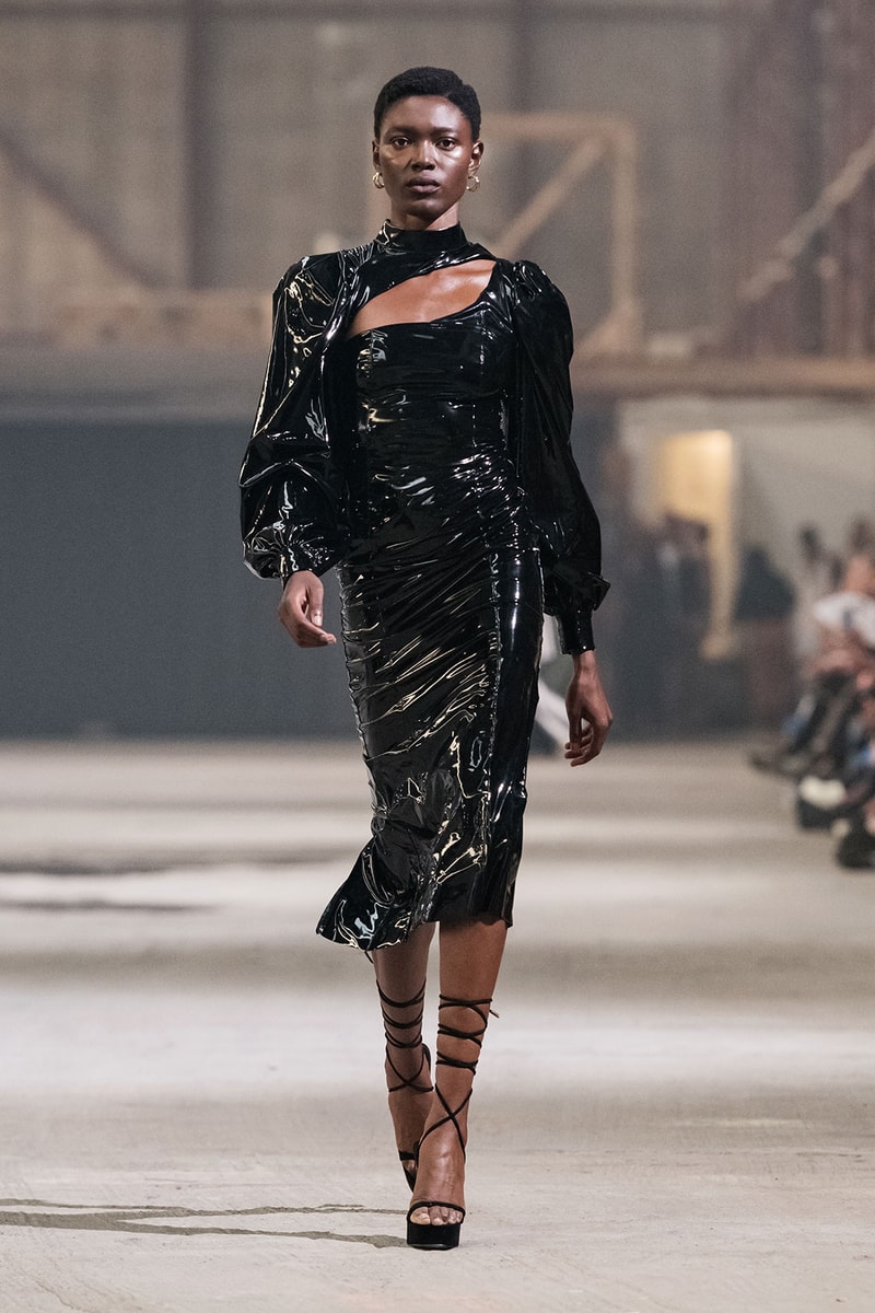 ROTATE Birger Christensen Spring/Summer 2022 SS22 Copenhagen Runway Dress Black