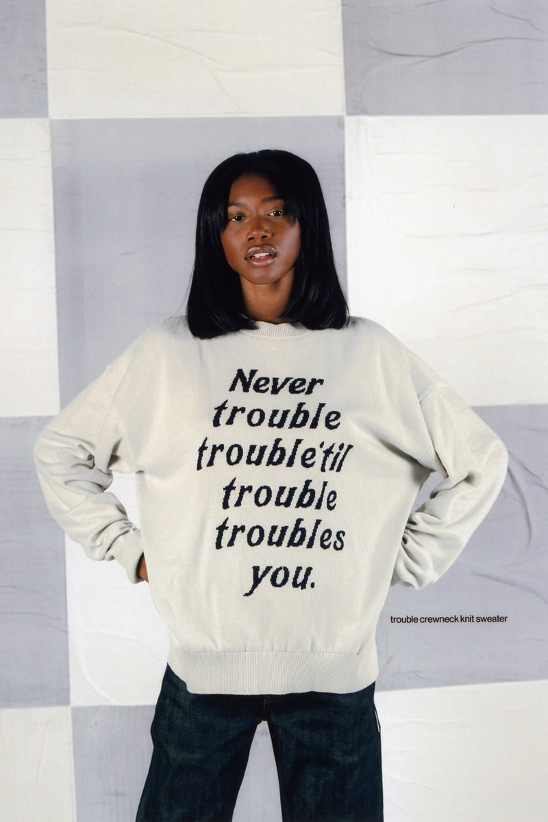 Saintwoods SW.013 SW013 Collection Lookbook Pop-Up Shop Montreal Canada Streetwear Brand Trouble Sweater