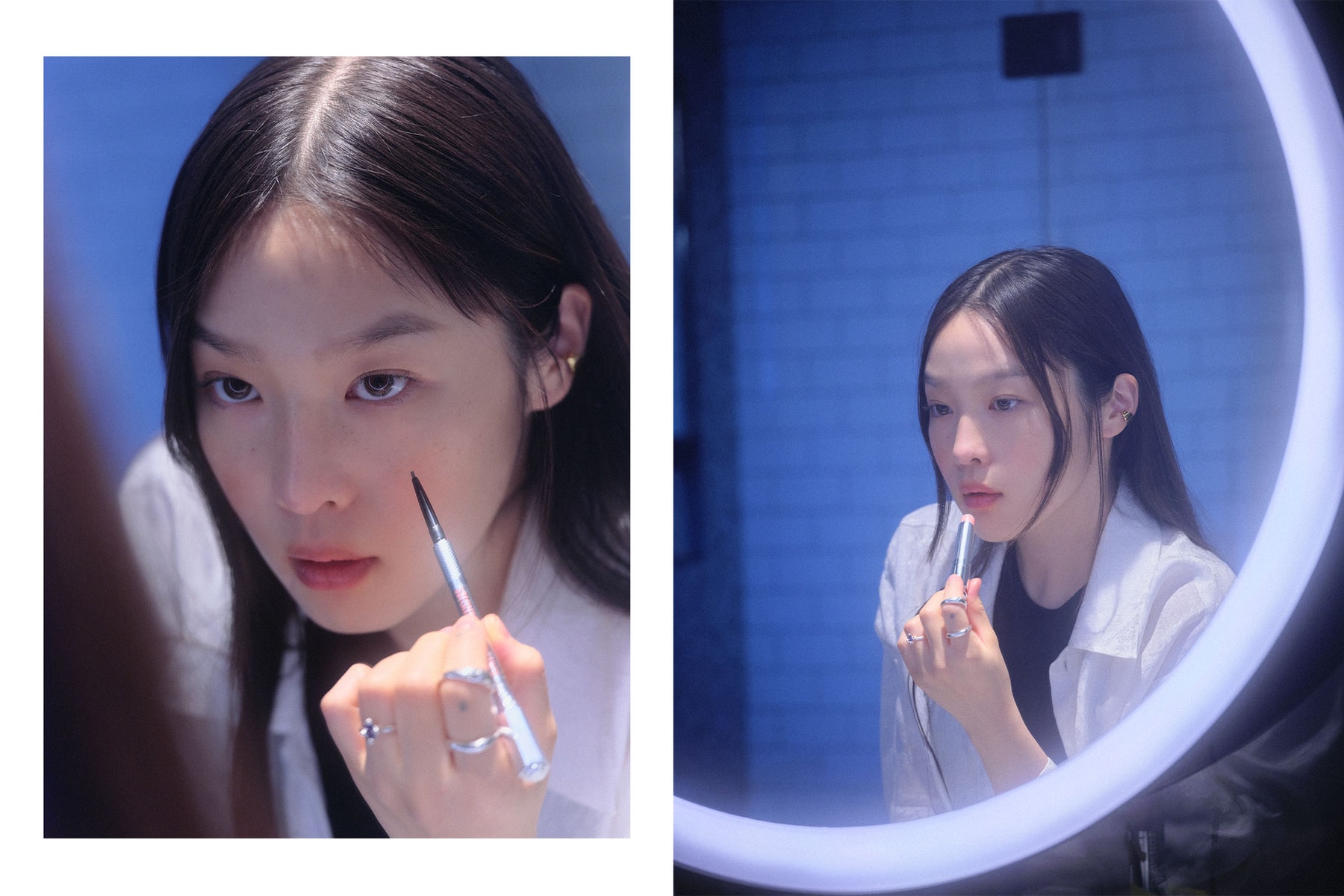 Suesasha Korean Beauty Content Creator YouTuber Influencer Mirror Makeup