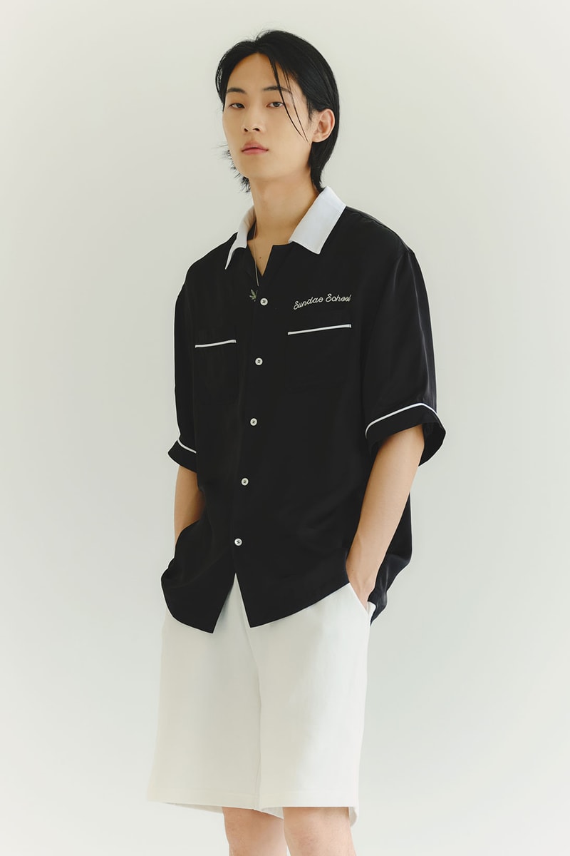 sundae school pre fall 2021 summer we drew collection black shirt shorts