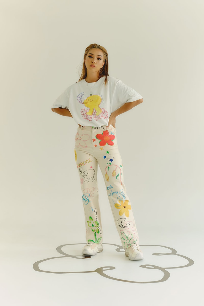 sundae school pre fall 2021 summer we drew collection illustration graphic tee shirt pants