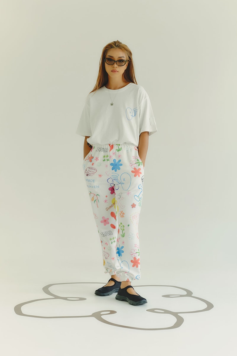 sundae school pre fall 2021 summer we drew collection t-shirt graphic illustration pants