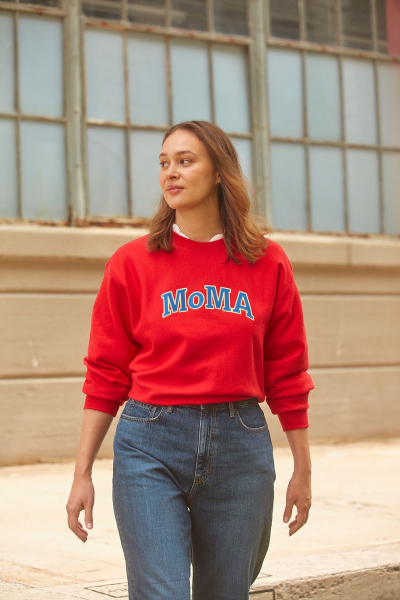 team moma logo crewneck sweaters