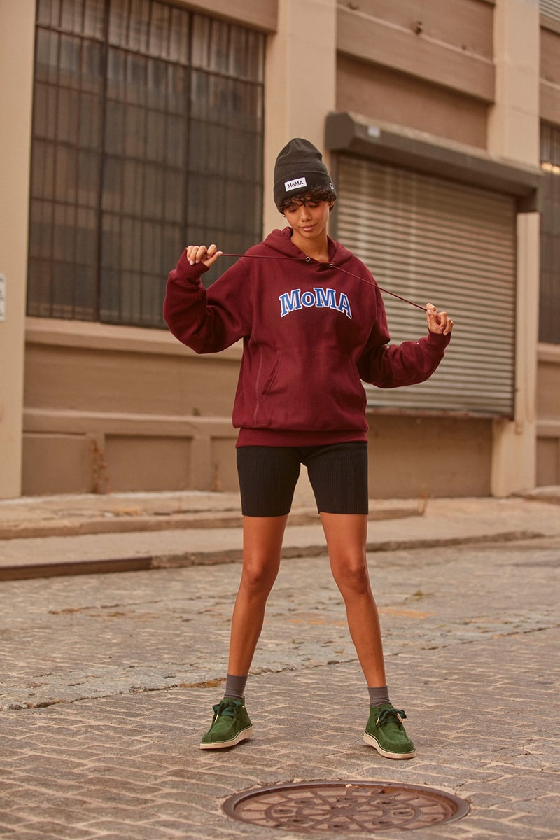 team moma logo hoodie bike shorts beanie