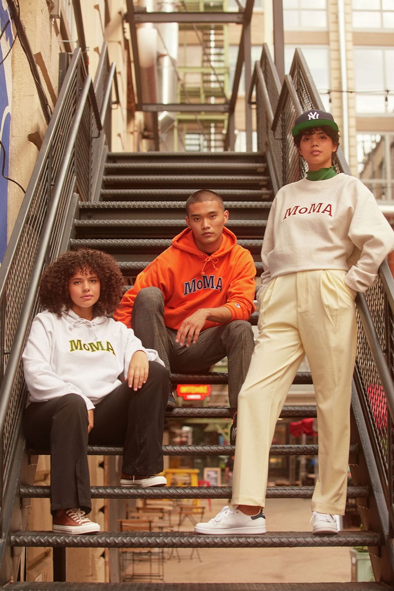 team moma logo hoodie crewneck sweater staircase