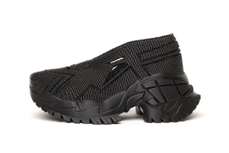 Customized sustainable 3D-Printed Matte gray chunky mini Sandals X Æ A-XII side view