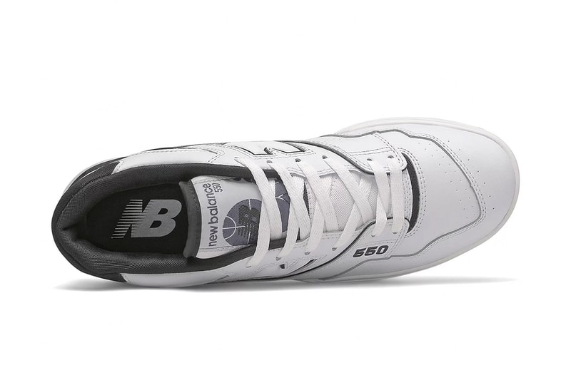 New Balance 550 "Black/White" top view