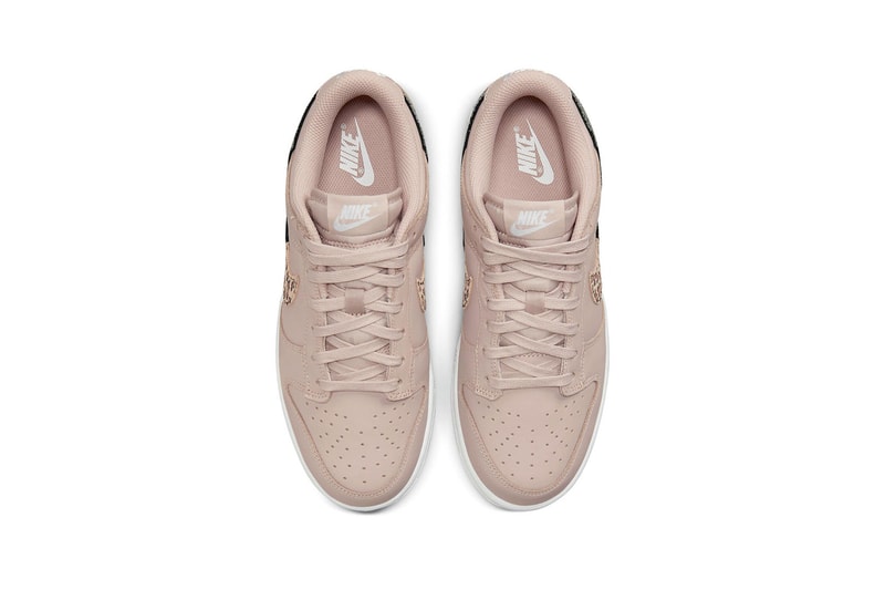 Nike Dunk Low "Animal Print" dusty pink top view
