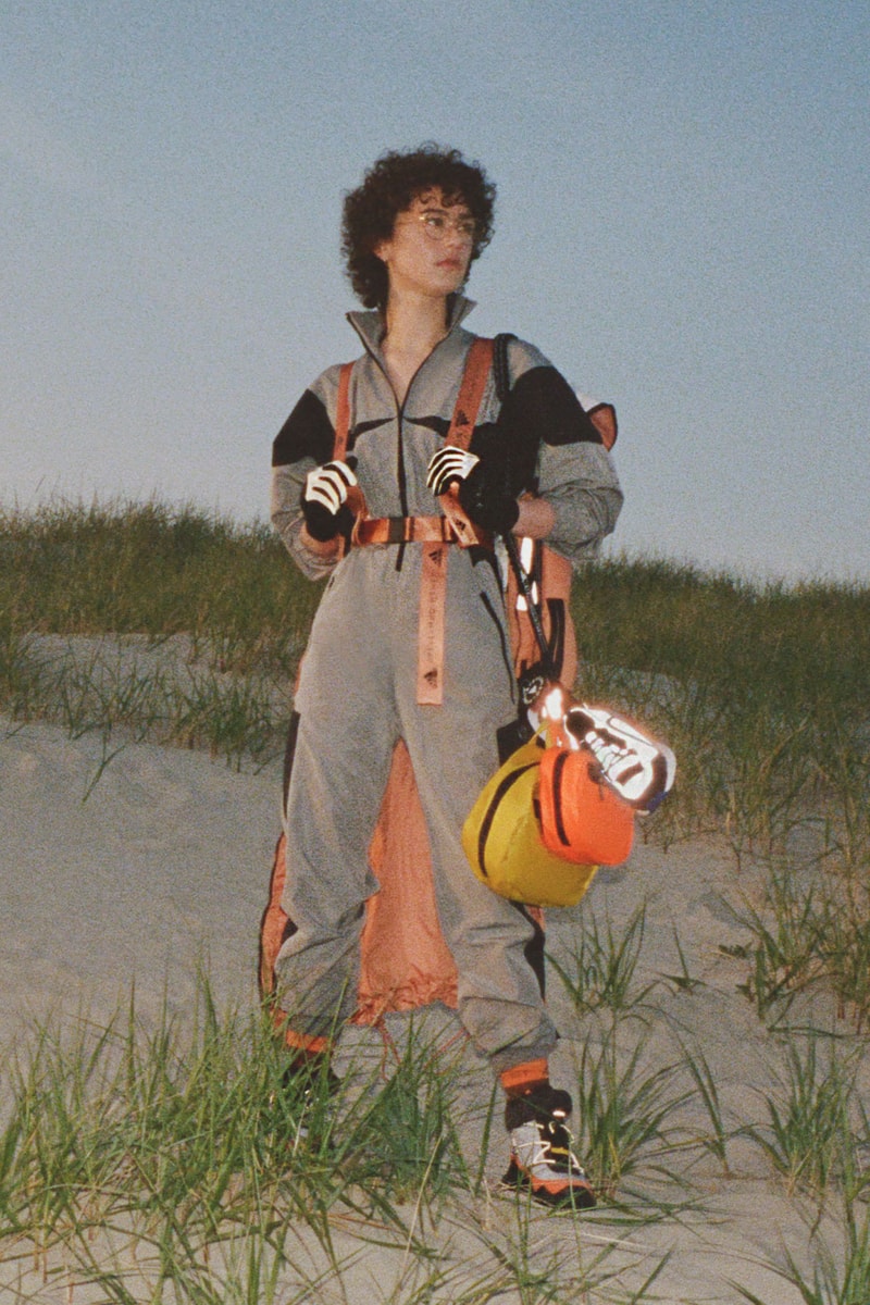 adidas x stella McCartney earth explorer sleeping bag puffer jacket bodysuit Ella Emhoff