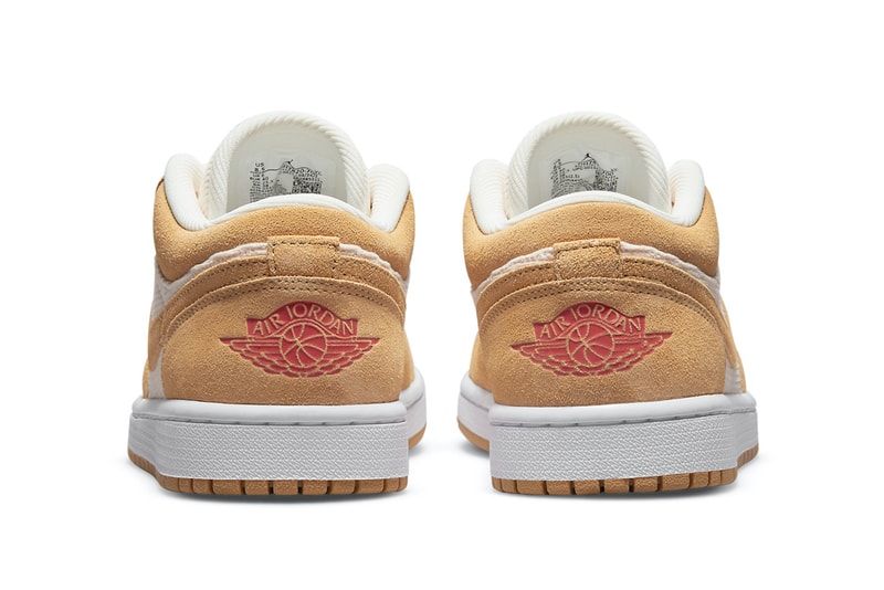 nike air jordan 1 aj1 sneakers corduroy mustard yellow footwear kicks shoes sneakerhead heel