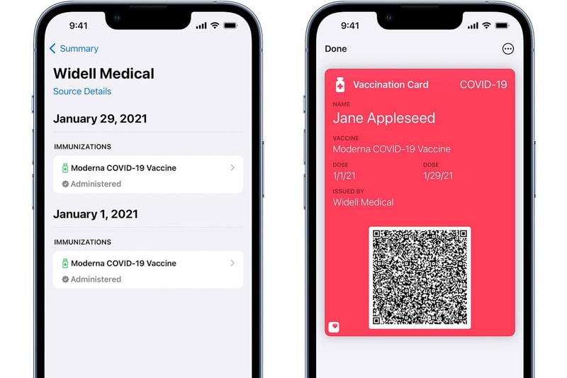 Apple Wallet COVID-19 Vaccine Card New Feature Technology Phone 