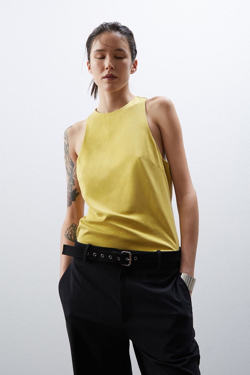 BITE Studios' Autumn/Winter 2021 Collection yellow placket tank top