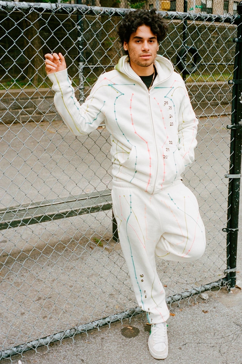 BRUJAS "WORLD SHINE" Collection white sweatsuit acupuncture