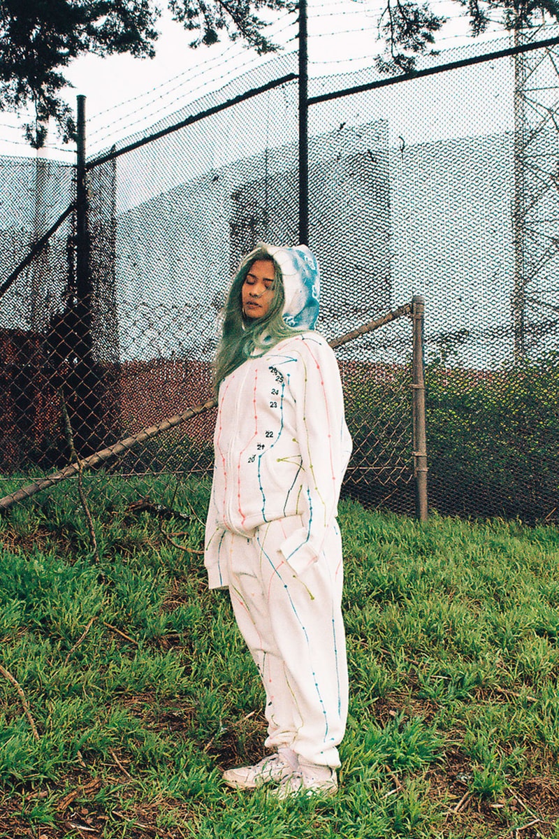 BRUJAS "WORLD SHINE" Collection white sweatsuit acupuncture