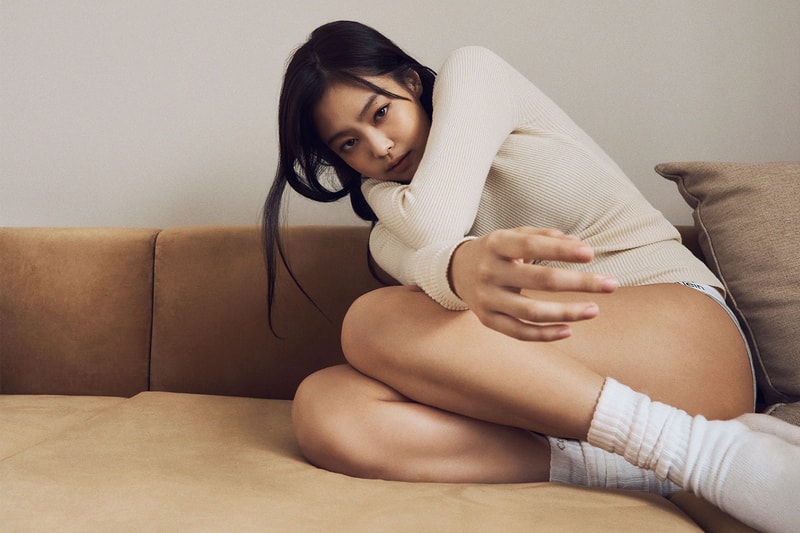 Calvin Klein Fall 2021 Campaign Jennie BLACKPINK Knit Sweater Socks