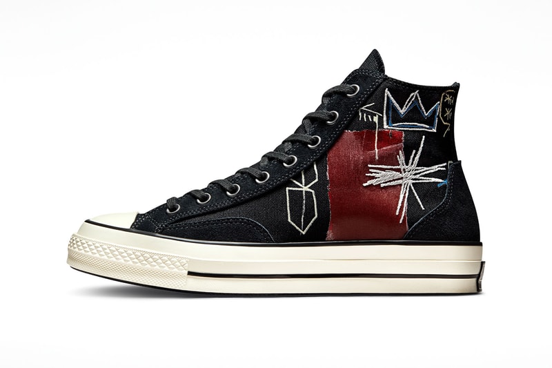 converse x basquiat chuck 70 high top side view