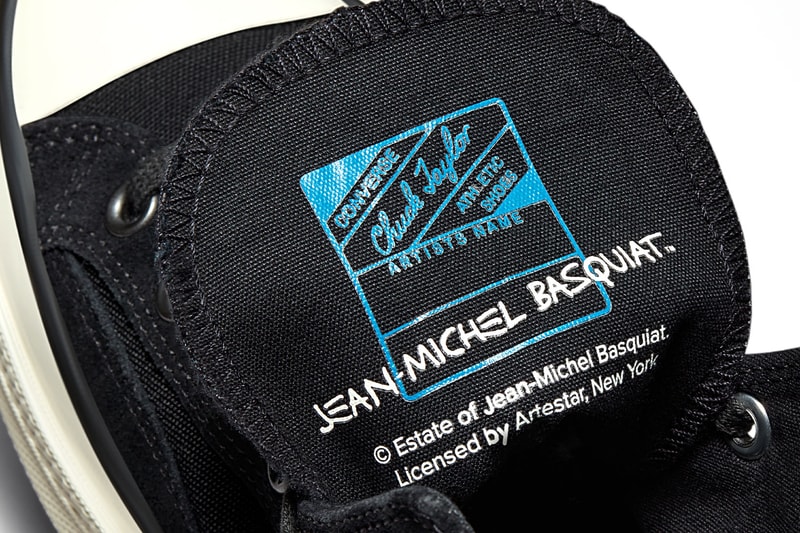 converse x basquiat chuck 70 high tongue logo detail