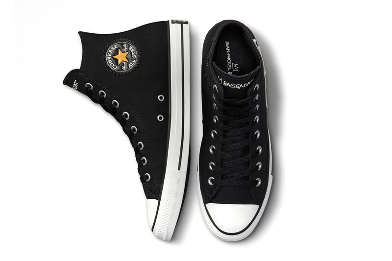 converse x basquiat chuck taylor all star top view