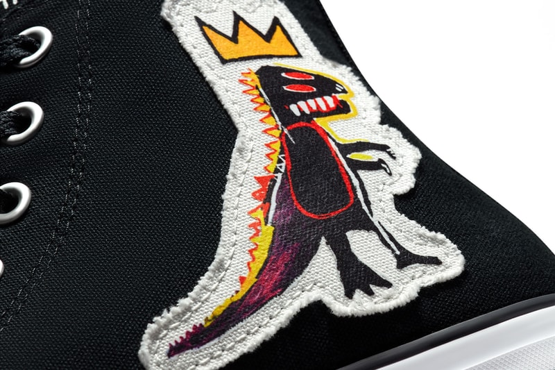 converse x basquiat chuck taylor all star dinosaur detail crown