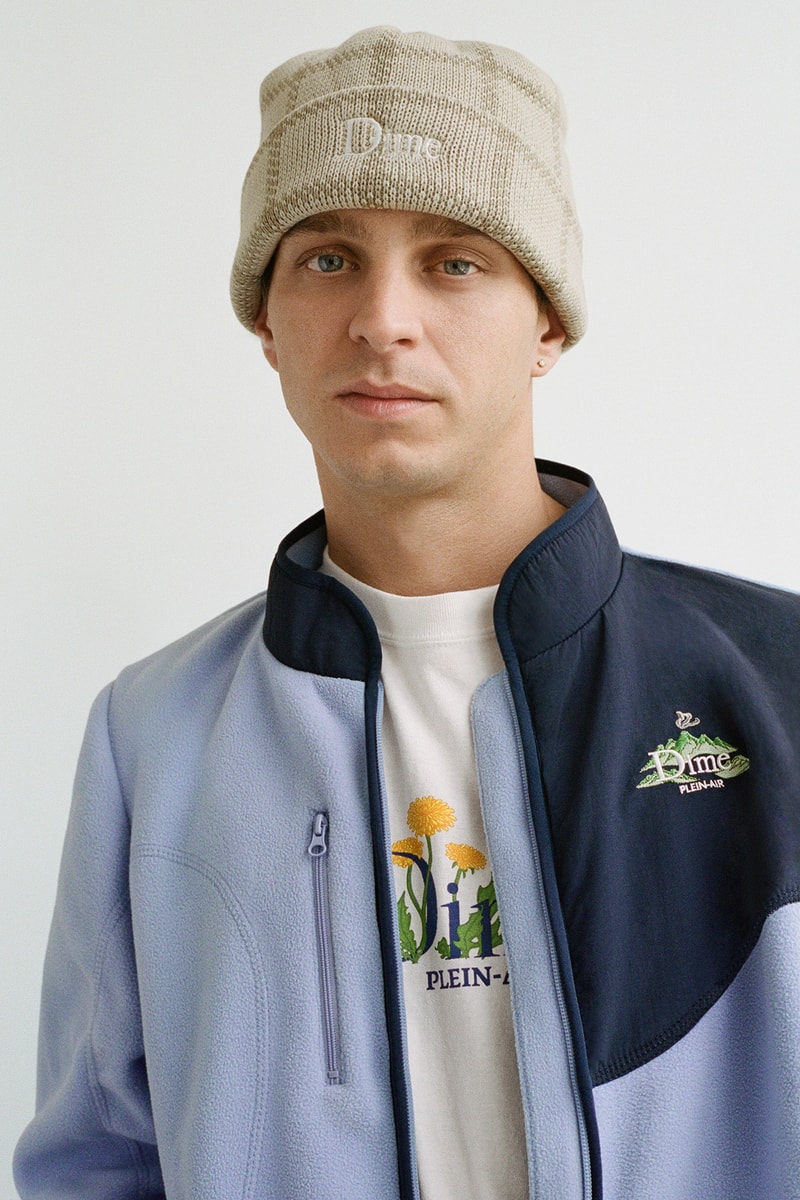 Dime Fall 2021 Drop 1 Collection Lookbook Beanie Jacket Tshirt Sweatpants Sneakers