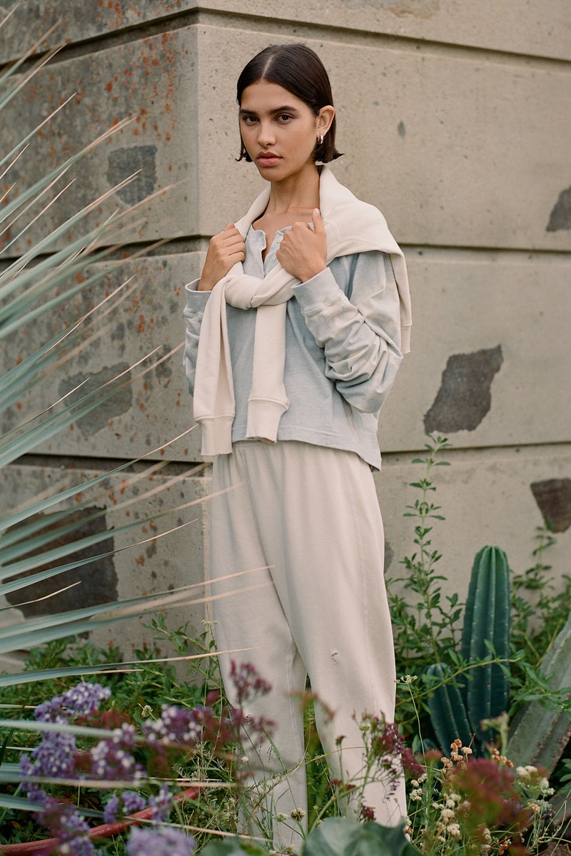 John Elliott womens fall/winter 2021 collection grey white fleece