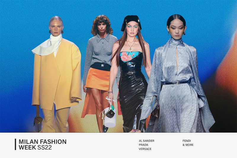 Milan Fashion Week Spring Summer 2022 SS22 Top Shows Trends Jil Sander Prada Versace Fendi Gigi Hadid He Cong