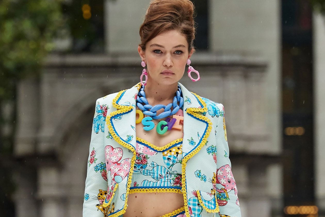 NYFW SS22 Spring Summer Best Beauty Trends for Hair Makeup Beauty Moschino Gigi Hadid Thom Browne