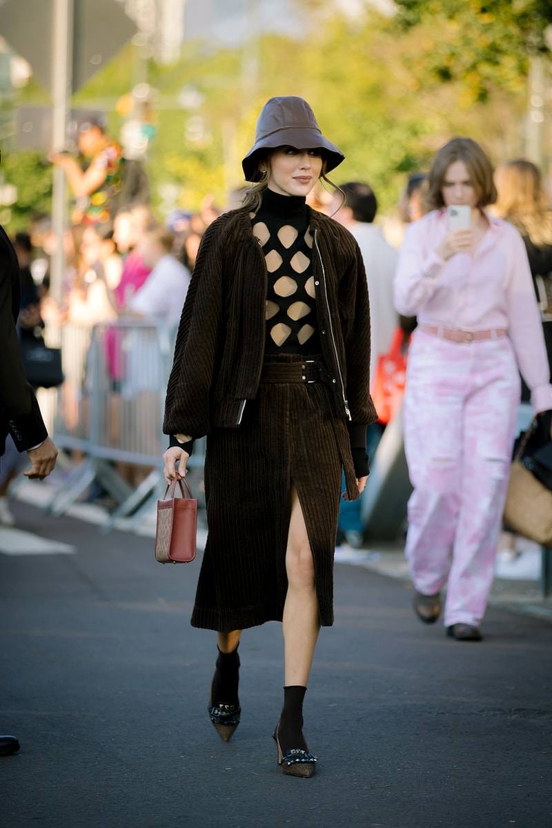 Bucket Hat Outfit New York Fashion Week SS22 Best Street Style Trends Spring Summer 2022 Influencer