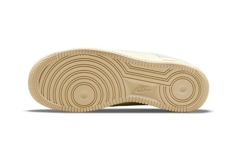 Nike Air Force 1 Low Sherpa Fleece Tan Cream Gray Footwear Kicks Shoes Sneakers AF1 outsole