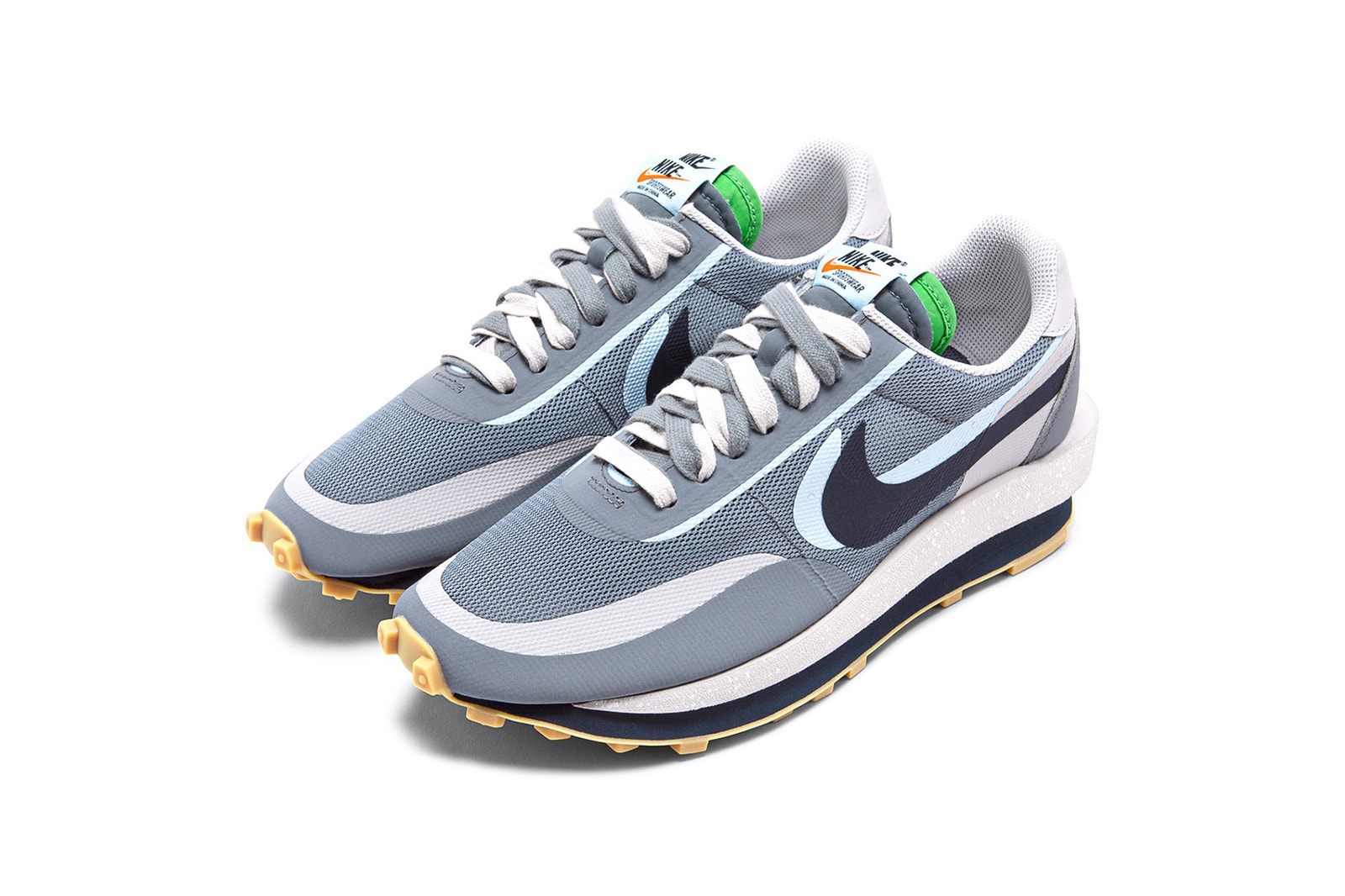 CLOT sacai Nike LDWaffle Apparel Collection Samenwerking Grijs Oranje Jas T-shirt Broek Sokken