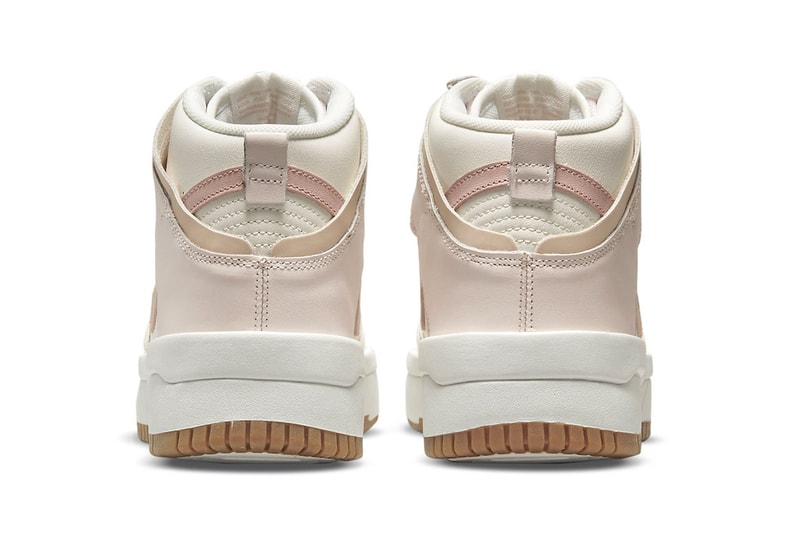 Nike Dunk High Rebel Pink Oxford Sail Heel Back Details