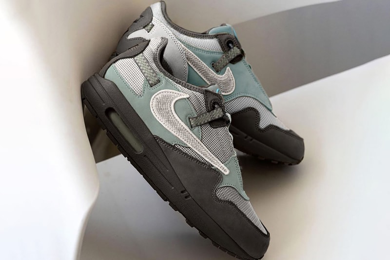 Travis Scott Nike Air Max 1 AM1 Cave Stone Muted Blue Gray Sneakers Footwear Shoes Kicks