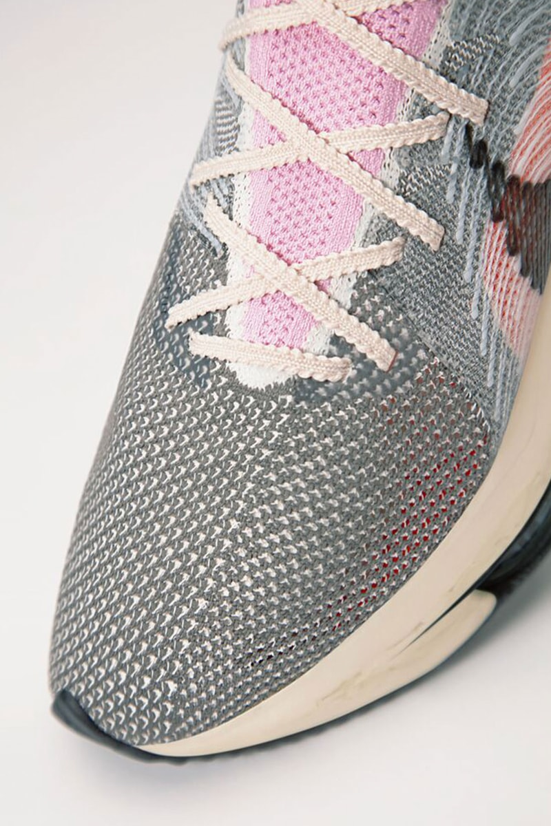 Nike Air Zoom Alphafly Next Nature Sustainable Sneakers CLoseup Shoelaces