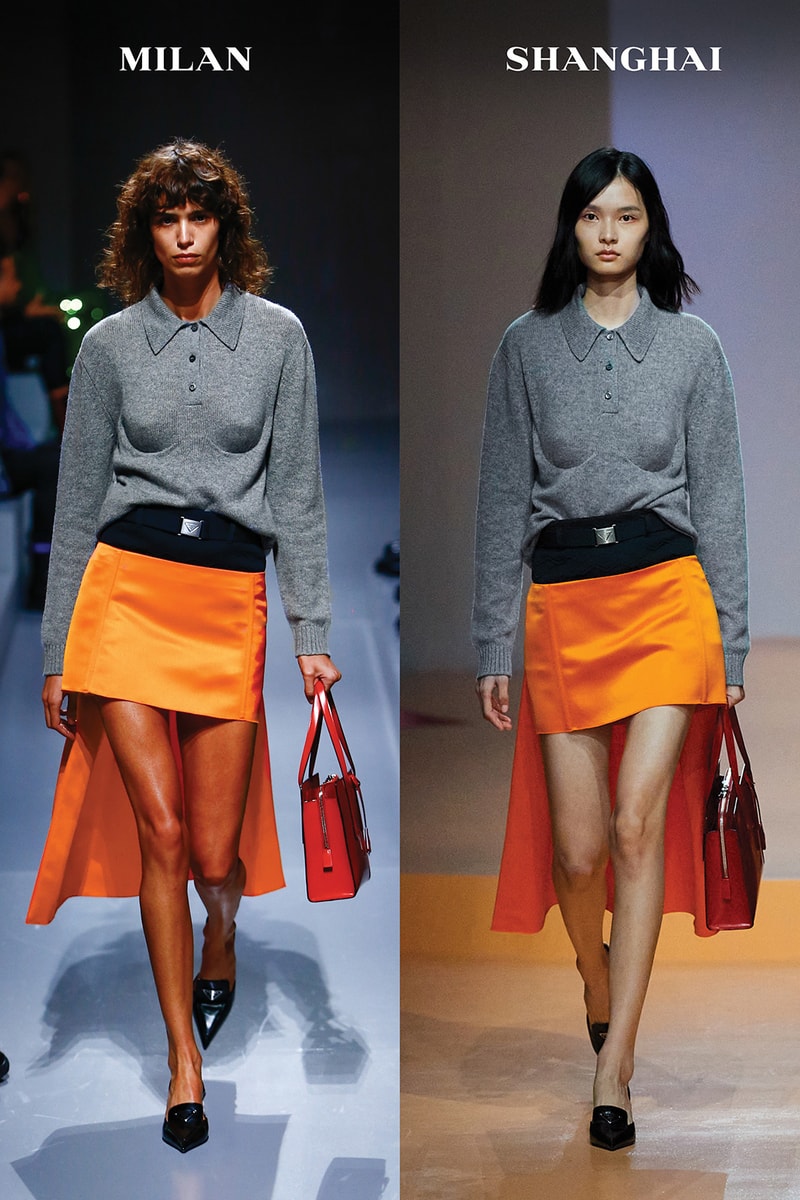 Prada Spring Summer 2022 SS22 Collection Milan Shanghai Fashion Week Runway Raf Simons Miuccia
